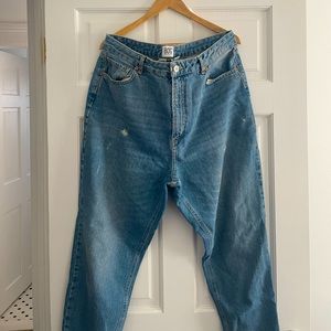BDG Urban Outfitters Mid High Rise Jeans 34 Distressed Blue